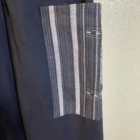 PANASIAM Size XL Black Pants Harem Aladdin Yoga Fold Waist Pocket Wide Leg NEW - Picture 9 of 14